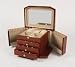 Red Star Roma Deluxe Cherry Finish Jewelry Box