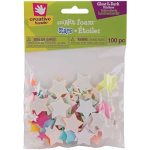 Foam Stickers 100/Pkg - Stars - Glow In The Dark