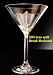 New Minimal Spill Martini Glass - Set of 4 - Has 50% Less Spilliage