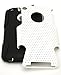 iPhone 3 Phone Case, Bastex Heavy Duty Hybrid Soft Black Silicone Gel Cover Hard White Mesh Case for iPhone 3, 3G, 3S, 3GS