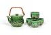 5-pc Japanese Tea Set - Green with Black Japanese Characters