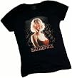 Red-Eyes Six - Cylon Legion - Battlestar Galactica Crop Sleeve Fitted Juniors T-Shirt