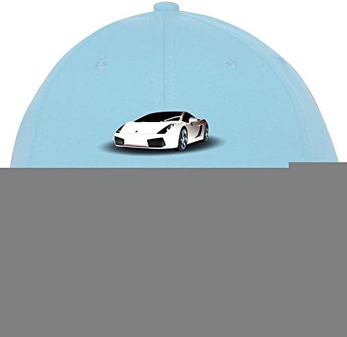 Cool Male/female Snapback Adjustable Baseball Cap Hat Lamborghini Gallardo Light Blue Cotton
