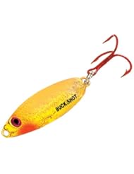Northland Fishing Tackle 1/4 - oz. Buck - Shot Rattle Spoon Lure, GLO GOLDFISH