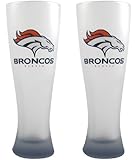 NFL Denver Broncos 23-Ounce Frosted Pilsner Glass Set