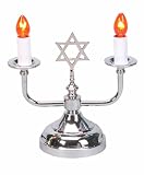 Jewish Shabbat & Holiday Electric 2 Light Candleholder Lamp