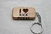 I Love Rick Perry Wooden Keychain