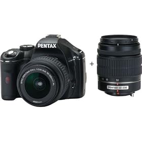 Pentax K-x - Digital camera - SLR - 12.4 Mpix - PENTAX-DA 18-55mm and 50-200mm lenses - optical zoom: 3 x - supported memory: SD, SDHC - black