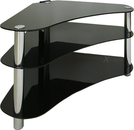 Centurion GT7 Contemporary Design Flat Screen 26 - 43 Glass Stand - Black