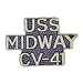 U.S. Navy USS Midway CV-41 Pin 1"