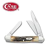 Case Folding Knife Genuine India Stag Medium Stockman