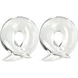 Pair of Glass Barbs: 7/16g Crystal