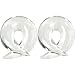 Pair of Glass Barbs: 7/16g Crystal