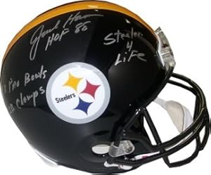 Jack Ham Autographed/Hand Signed Pittsburgh Steelers Full Size Replica Helmet HOF 88, Steeler 4 Life