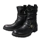 Tanatos(タナトス) ドレープ エンジニア ブーツ Gypsy ジプシー メンズ ブラック T0860-BLACK 27.5cm