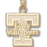 Tennessee Volunteers Solid 14K Gold Lady Volunteers ''T'' 5/8'' Pendant