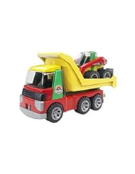Toy: Bruder Toys Transporter With Skid Steer Loader - Bruder Toys