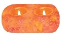 WBM Himalayan Natural Crystal Salt 2 Tealights Candle Holder