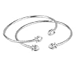Acorn .925 Sterling Silver West Indian Bangles (Pair)