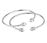 Acorn .925 Sterling Silver West Indian Bangles (Pair)