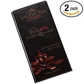 Valrhona le Noir 61% Puissant et Chocolate (Dark Chocolate) Bar, 8.82-Ounce Barss (Pack of 2)