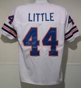 Floyd Little Autographed Denver Broncos White Jersey w/HOF