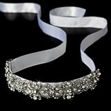 Kirsten Vintage Rhinestone Bridal Ribbon Headband
