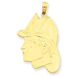 Gold Fireman Pendant Gift Necklace