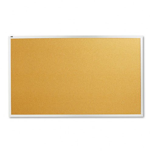Quartet : Cork Bulletin Board, Natural Cork/Fiberboard, 60 x 36, Aluminum Frame -:- Sold as 2 Packs of - 1 - / - Total of 2 Each