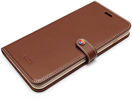 LIM's Premium Leather Slim Fit Edition Premium Leather Diary Cover Case [Brown] for Apple iPhone 6 Plus (5.5")