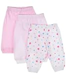 Carter's 3-Pack Girls Pants (Sizes 0M - 9M) - light pink, 6 - 9 months