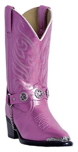 Kid's Laredo LITTLE CONCHO Cowboy Boots PINK 11 D