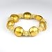 Murano Glass and Gold Plated Bead Bracelet - Amber Gold