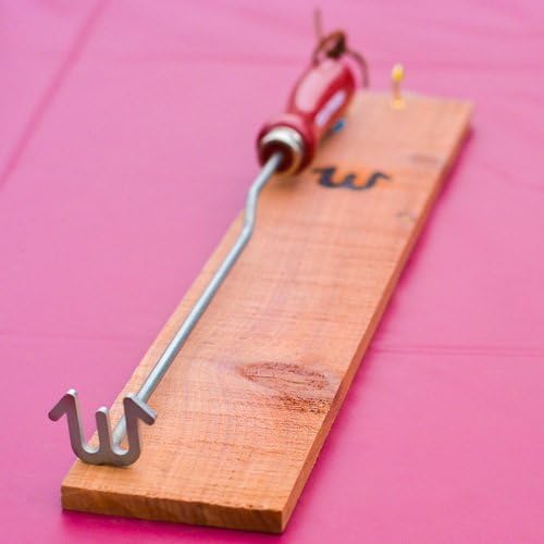 Single Letter Western Steak Branding Iron w/ Hanging Board - Letter W