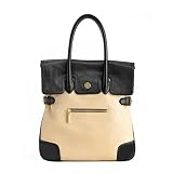 【トリーバーチ】 TORY BURCH レザー トートバッグ Edye Tote サハラ（ベージュ）/ブラック 11119572 295[並行輸入品]