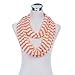Soft Striped Infinity Loop Jersey Scarf, Orange