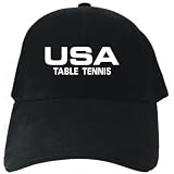 USA Table Tennis / ATHLETIC AMERICA Black Baseball Cap Unisex