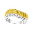 14K Two-Tone Gold Diamond Ring - 0.10 Ct.