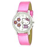 Hello Kitty Women's HK1492 Pink Strap Silver Dial Watch