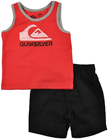 Quiksilver Baby Boys Red Tank Top 2pc Short Set (3/6M)