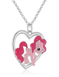 My Little Pony Girls Fine Silver Plated Pinkie Pie Pendant Necklace, 18"