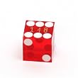 Red Polish 12mm Casino Dice