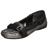  : Nine West Women's Tedesco Flat,Pewter/Black,6 M US