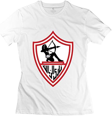 Hoxsin Women's Zamalek Sc Cool 100% Cotton T Shirt White US Size XS