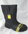 MENS BLACK LEATHER FUR LINED RIGGER SAFETY BOOTS UK SIZE 10