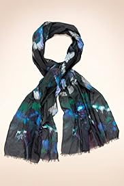 Autograph Cotton Rich Floral Print Lightweight Scarf with Silk