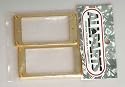 Humbucking Pickup Ring Set Neck/Bridge Slanted Gold