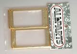 Humbucking pickup ring set Gold plated plastic.