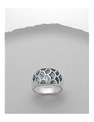 Resin Ring In 92.5 Sterling Silver