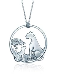 Alex Woo "African Cats" Precious Metal  Pendant, 18"